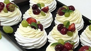 Пирожные ПАВЛОВА , самый лёгкий и нежный десерт / Pavlova dessert